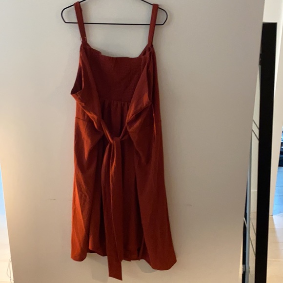Burnt orange button dress - Picture 4 of 6